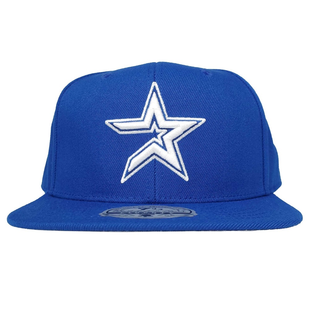 Houston‎ Astros Mitchell & Ness MLB Fitted 7 3/4 Liberty Fit Hat Cap Blue NWT